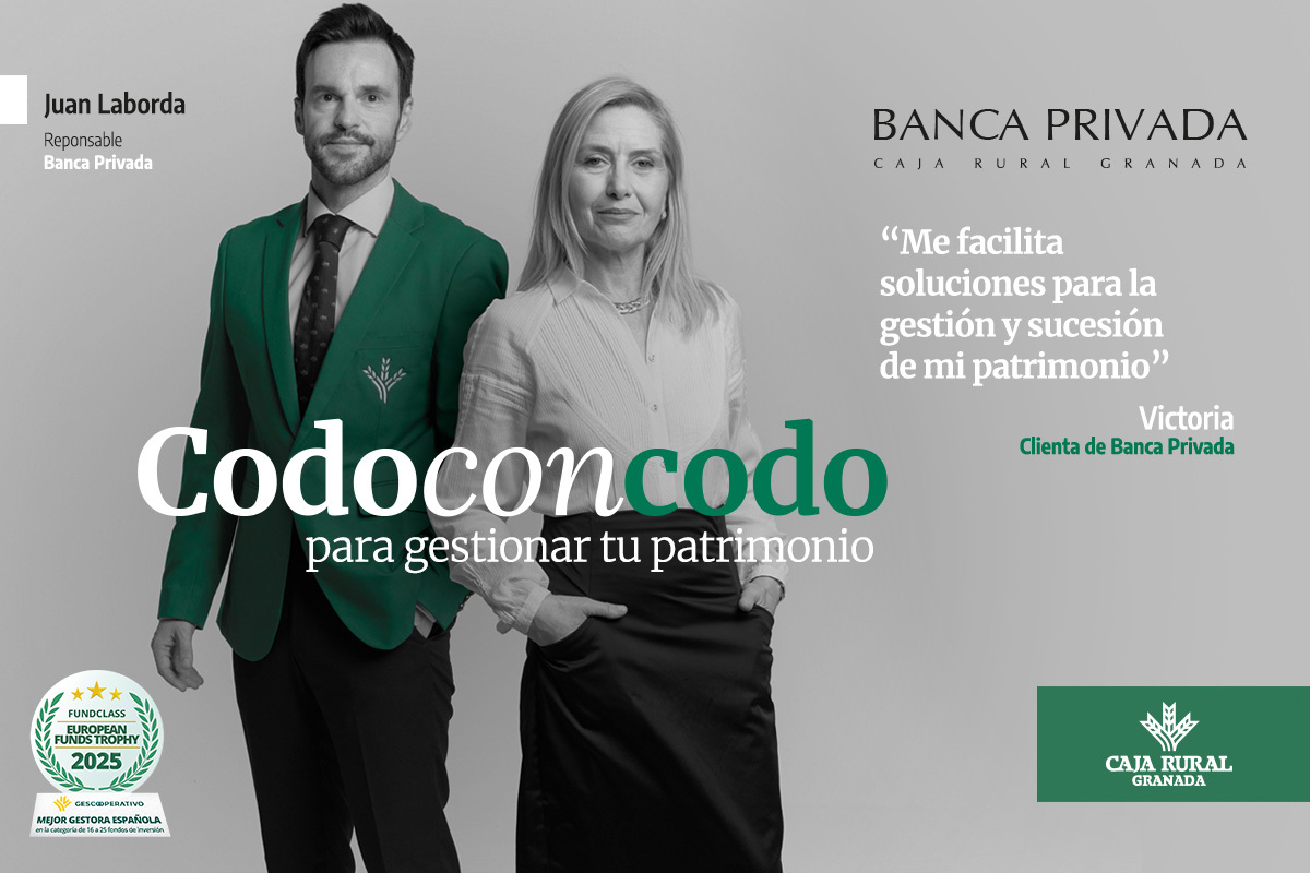 Juan Laborda, responsable de banca priva asesora a Victoria, clienta de banca privada