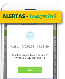 Alertas tarjetas