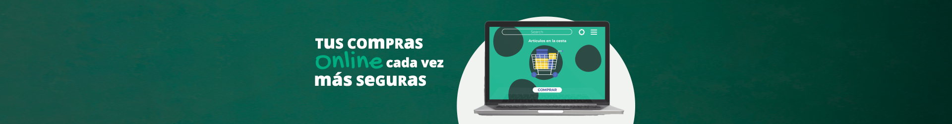 Campaña PSD2 - Portátil con ventana de compra online